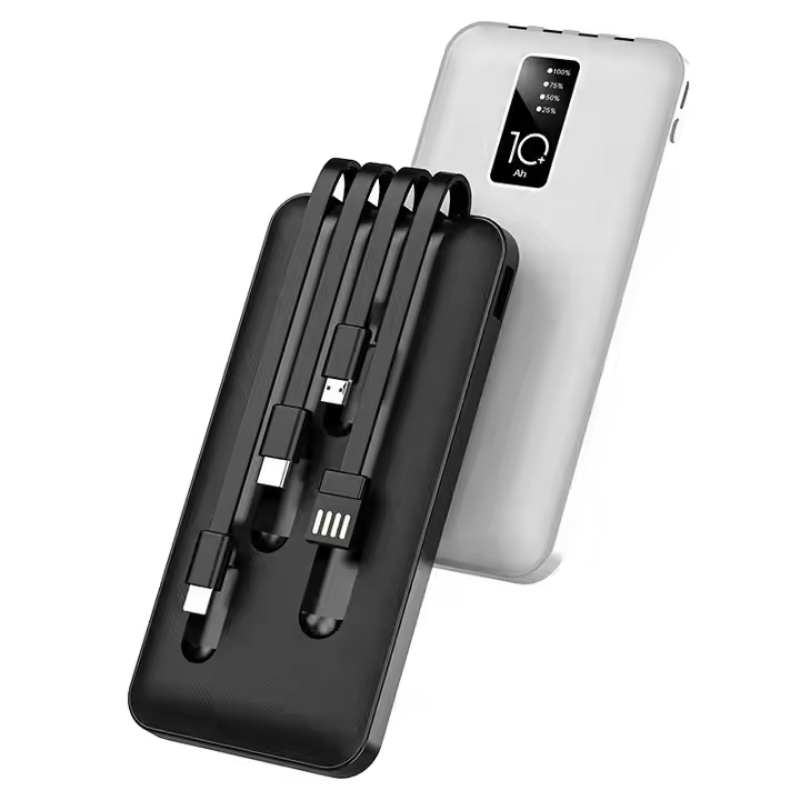 4-in-1 Fast Charging Power Bank (10,000mAh/20,000mAh) - Built-in Cables